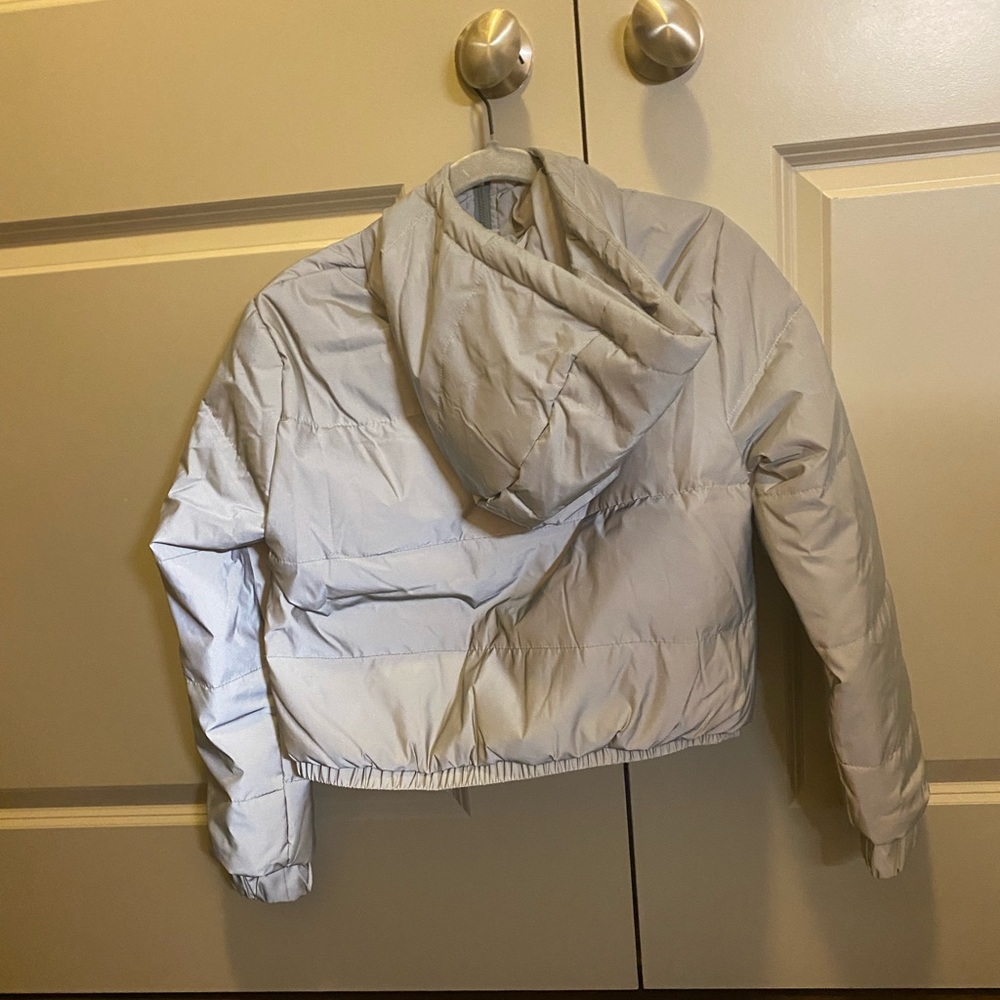 Reflective Cropped Puffer Jacket - image 7